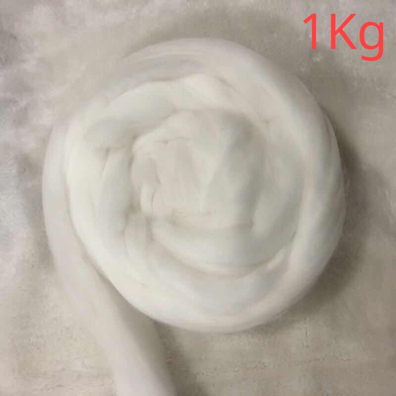 1Kg Dikke Geïmiteerd Wol Naald Dikke Wollen Draad Super Dikke 8Cm Draad Hand-Gebreide Wollen Deken: white-1KG