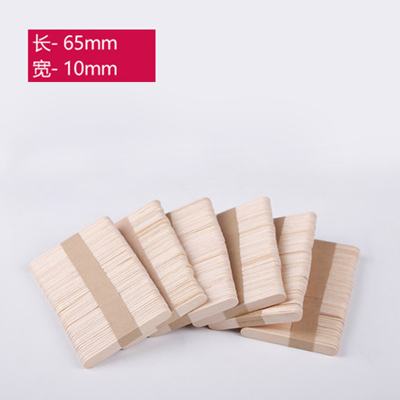 50Pcs/Lot Colorful Ice Cream Sticks Wooden Popsicle Sticks Natural Wood Kids DIY Hand Crafts Art Ice Cream Lolly Cake Tools: Wood 65 mm