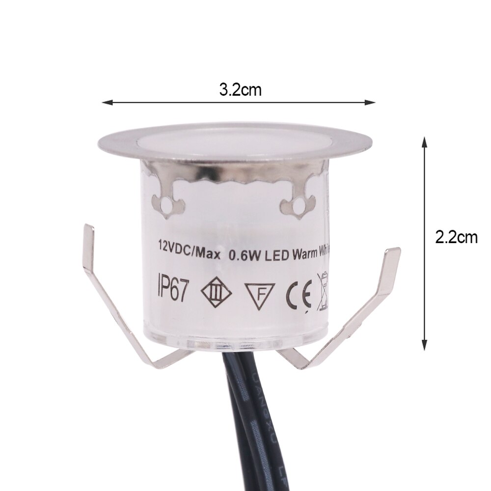 12V LED Deck Light Underground lampa ze stali nierdzewnej wodoodporny IP67 wpuszczone oświetlenie schodowe LED Light Wall Spotlight 16 sztuk/partia