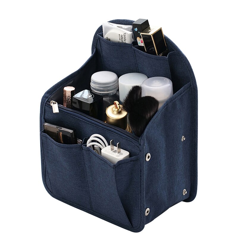 Organizer voor cosmetische tasjes voor dames, geschikt voor reistassen, insteekvakken, opbergvakken, afwerking van handtas.