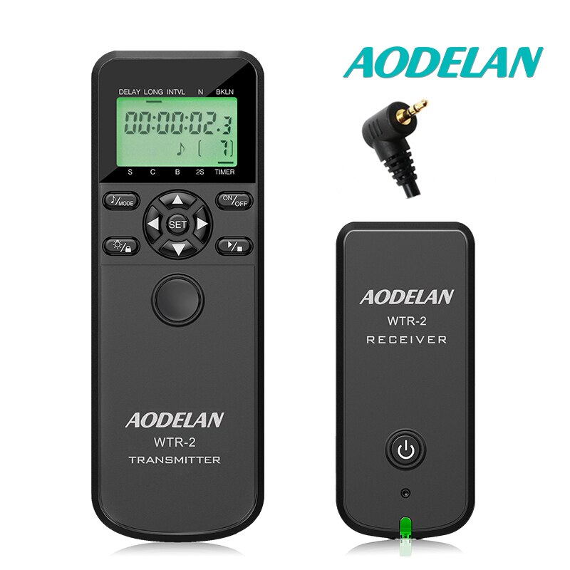 AODELAN-mando a distancia inalámbrico con temporizador, Cable disparador para cámara Canon, Nikon y Sony, C6, C8, N8, N10, S6, S8, O6, P6: WTR-2-C6