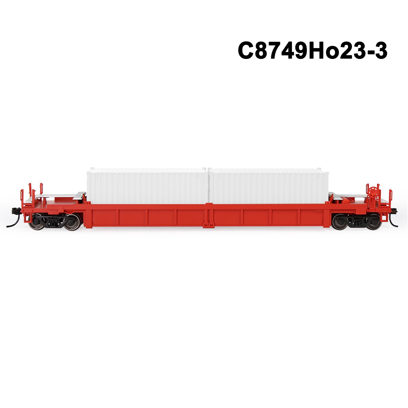 1 Set HO Scale 1:87 Well Car with 40' 20' Container Model Railway Wagons Model Train Freight Car C8749: C8749Ho23-2