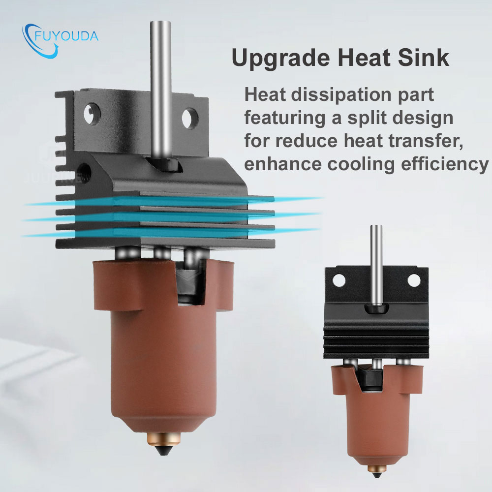 per Creality k1c k1 Max Hotend kit blocco riscaldante in ceramica Accessori 3d Aggiornamento caldo fine Assemblaggio Dissipatore di calore kit ugelli unicorno