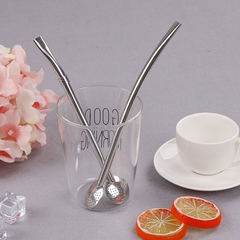 1PC Washable Stainless Steel Drinking Straw Filter Handmade Yerba Mate Tea Bombilla Gourd Practiacl Tea Tool