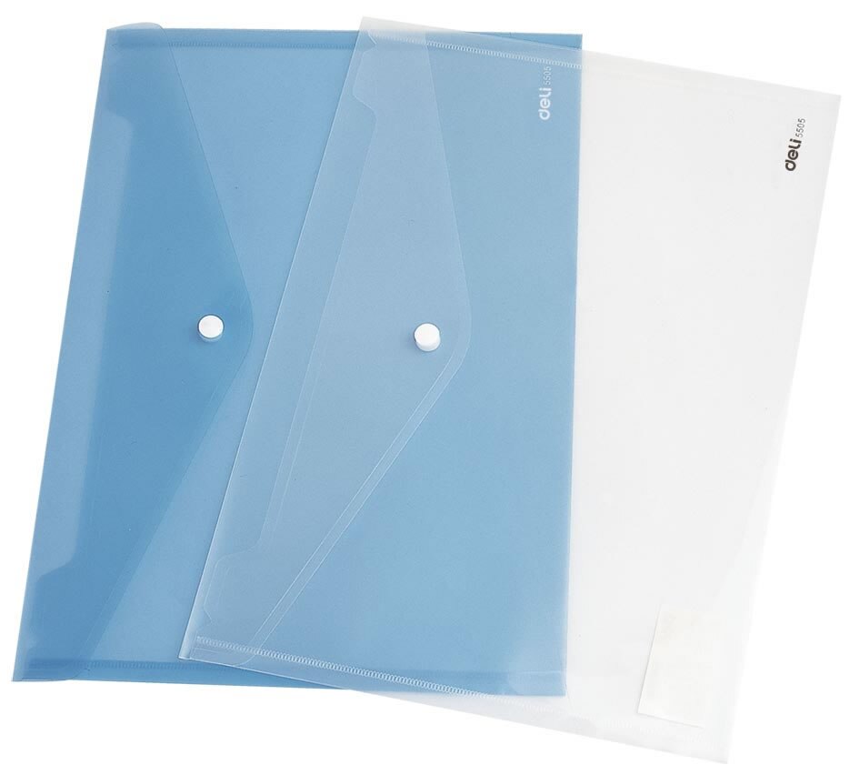 Carpeta de cierre de plástico transparente, bolsa de documentos, cubierta de archivo A4, productos de archivo para negocios y escuela, , 5505, 10 Uds.