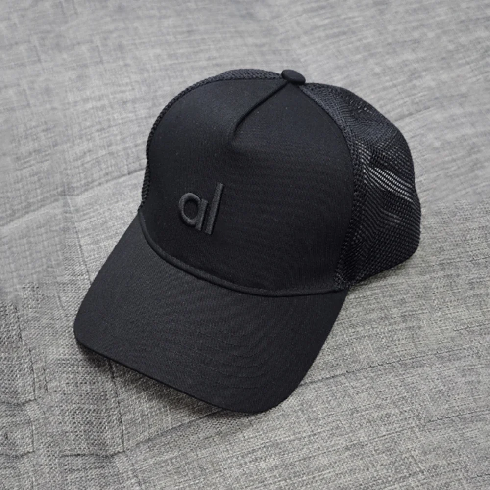 AL European American Mesh Cap District Trucker Hat Unisex Embroidered Yoga Baseball Cap Outdoor Sun Protection Mesh Cap: green