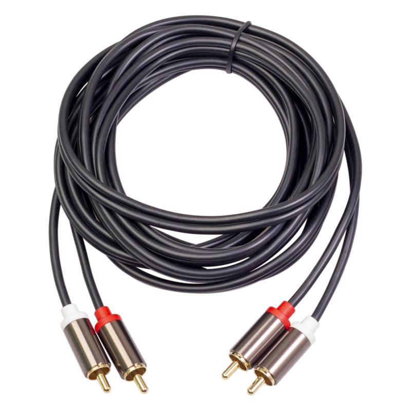 2RCA To 2 RCA Male To Male RCA Audio Cable Gold-Plated Amplifier Audio Cable 1m 3m For Home Theater DVD TV Amplifier CD Soundbox