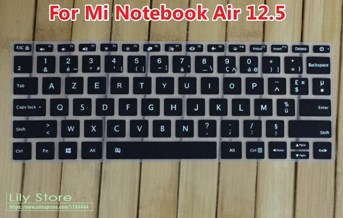 Clavier français azerty Silicone clavier couverture peau protecteur pour Xiao mi ordinateur portable Pro 15 15.6 Air 13 13.3 12 12.5 Franch: Mi notebook Air 12.5