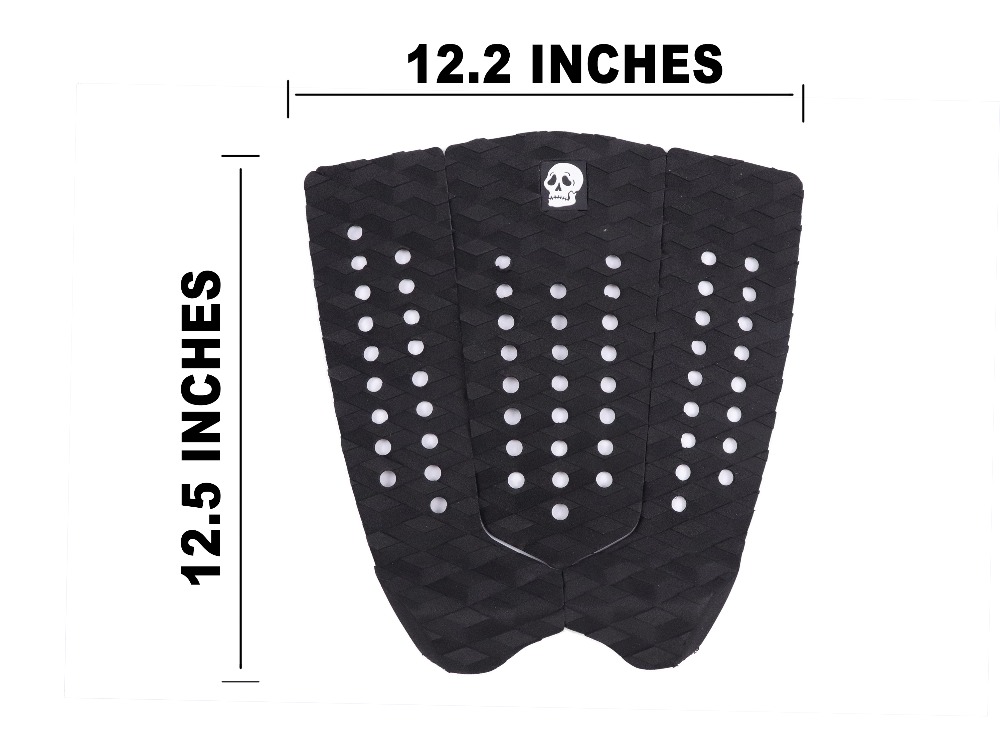 Almohadilla de tracción para tabla de surf y Skimboard, 3 piezas, con agarres adhesivos 3M, todas las tablas,: BLACK-11