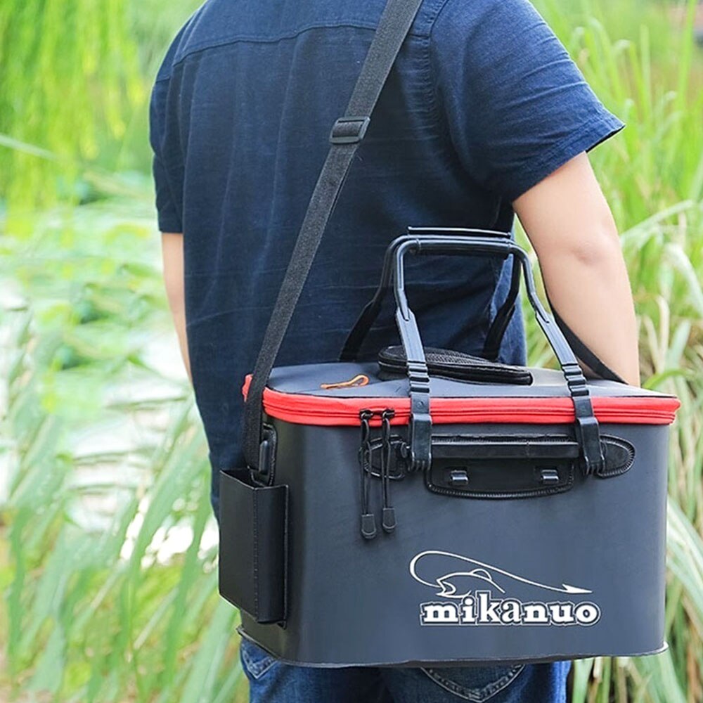 Zipper Fishing Bucket Waterproof Fishing Bag Large Capacity Lure Fishing Tackle Pack Outdoor Live Fishing Bag Fish Box Supplies