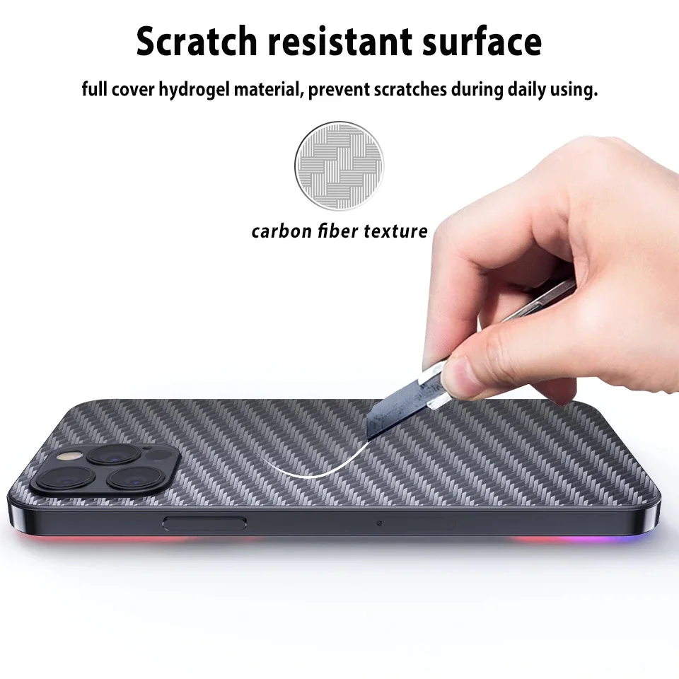 5Pcs Carbon Fiber Film For Samsung Galaxy A55 5G A35 A15 A25 A24 A54 A14 A34 A53 A73 A33 A13 A23 Back Sreen Protector