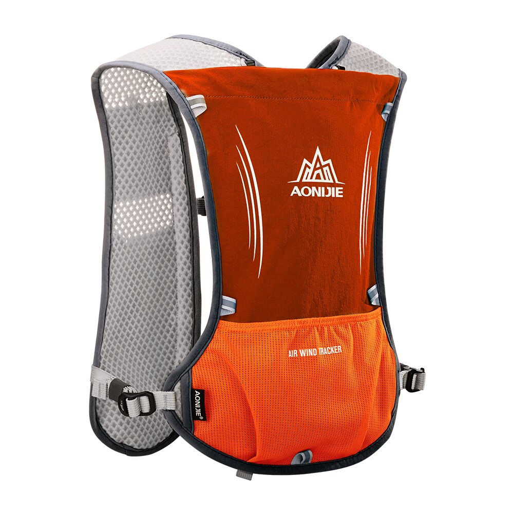 AONIJIE E913S 5L Hydration Backpack Rucksack Bag Vest Harness Water Bladder Hiking Camping Running Marathon Race Sports Orange: E913S-Reddish Orange