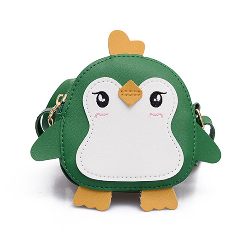 Meisjes Tassen Leuke Pinguïn Shape Animal Schoudertas Clutch Meisjes Crossbody Lederen Mini Tassen Pu Leer Mini Messenger Bag: green