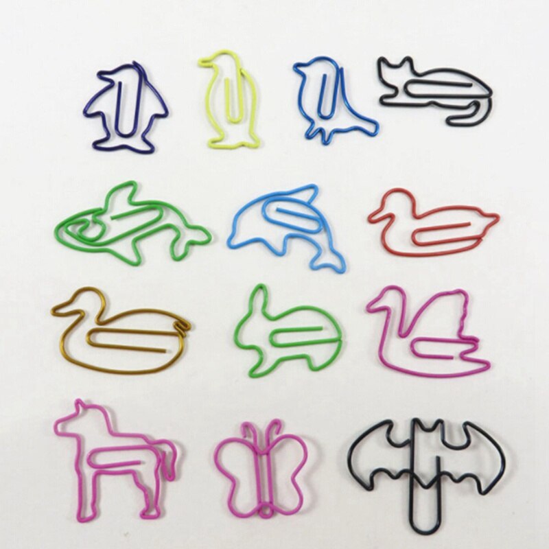 5pcs/lot Cute Cartoon Animal Shape Paper Clips Interesting Bookmark Clip Memo Clip