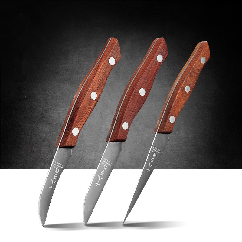 Sbz rustfrit stål køkken mad udskæring knive 3 stk sæt husholdning kok skulptur frugt fad værktøj skrælle kniv