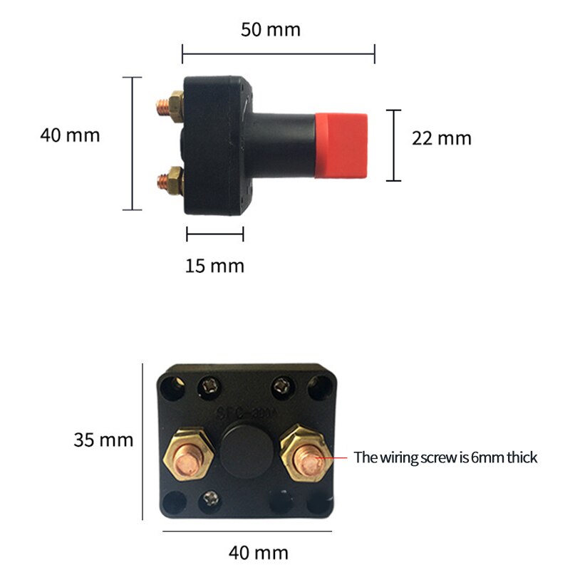 Motocykl 12V czerwony przycisk odcięcie akumulatora wyłącznik zasilania zmodyfikowany odłącznik izolatora wyłącznik izolatora obrotowego