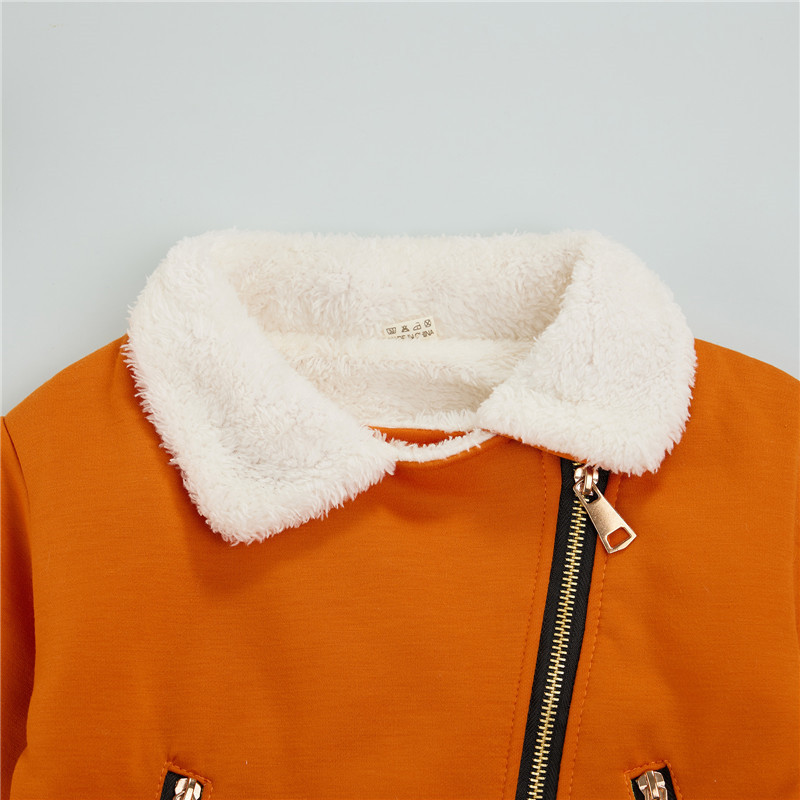 Manteau à manches longues pour bébé, veste à revers, avec poches latérales, pour fille et garçon de 0 à 36 mois, vêtement d&#39;extérieur épais et