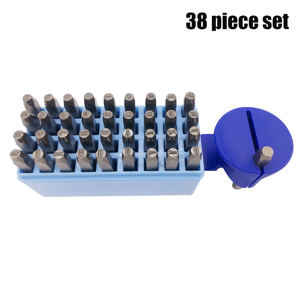 36/38pcs Number and Letter Stamp Set Industrial Grade Hardened Steel Metal Stamps For metal, wood, plastic, leather WWO66: 38 pieces