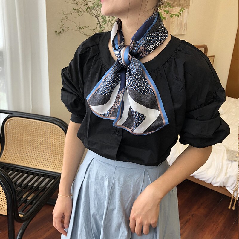 de 100% pañuelo de seda auténtica nueva de lujo bufandas mujer chal de Pashmina Hijab Foulard ponchos y bufandas: 1