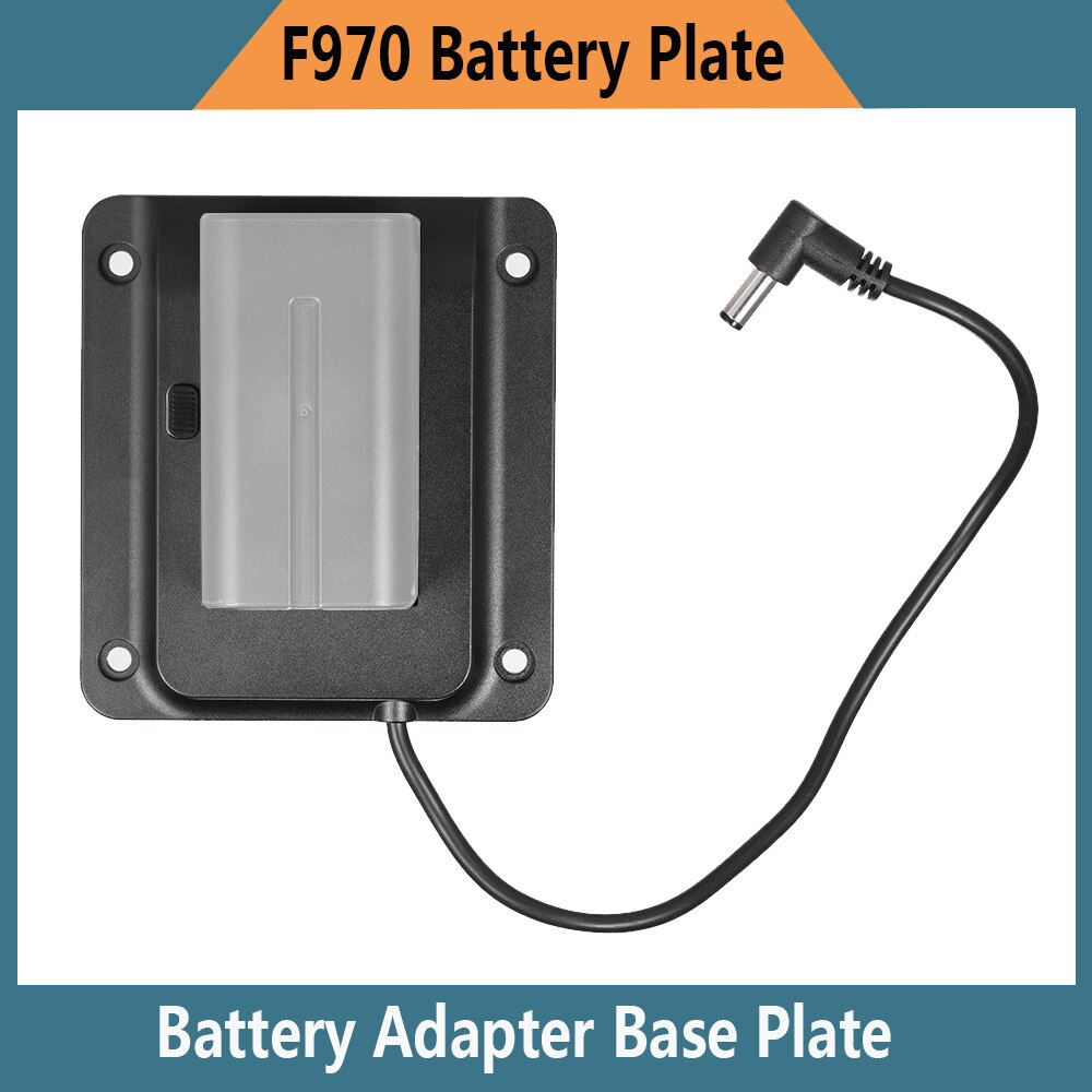 VESA-Adaptador de batería de 75mm, placa Base para Lilliput 4K HDMI Monitor Compatible con Sony NP-F970 F550 F770 F970 F960 F750