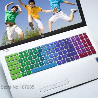 15 15.6 inch Laptop Keyboard Cover Protector for HP Envy x360 BP BQ CH CN CS Series with AMD Ryzen 5 2500U 2700U 15-bq101na: Rainbow