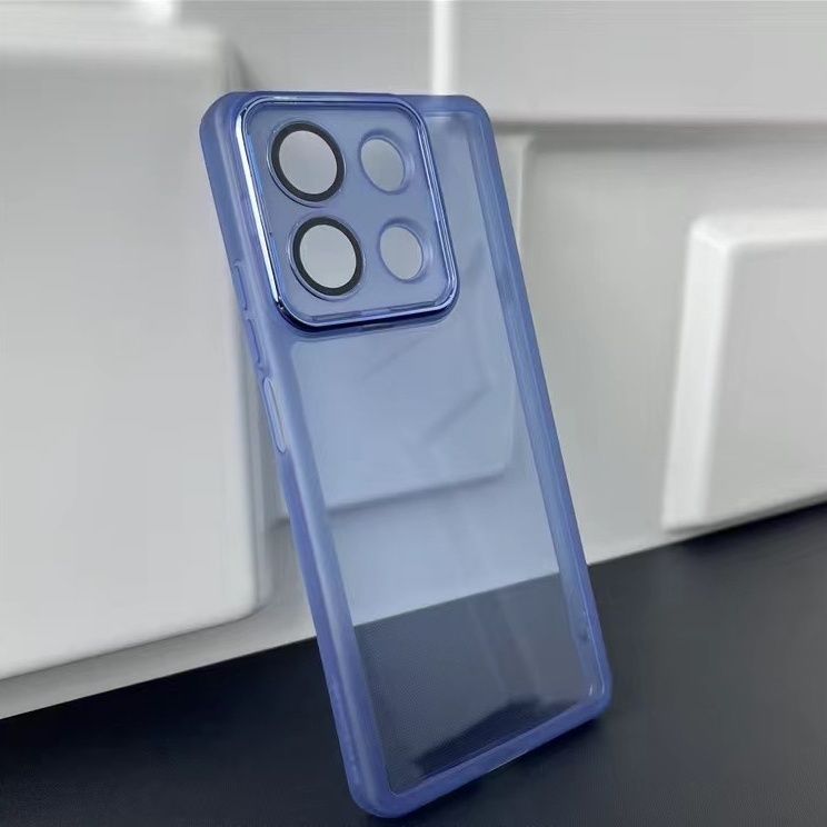 For Infinix Note 30 Pro Case Soft Silicone Transparent Lens Protective Back Cover Case For Infinix Note 30i Note30 30Pro Shell: ABS / Blue