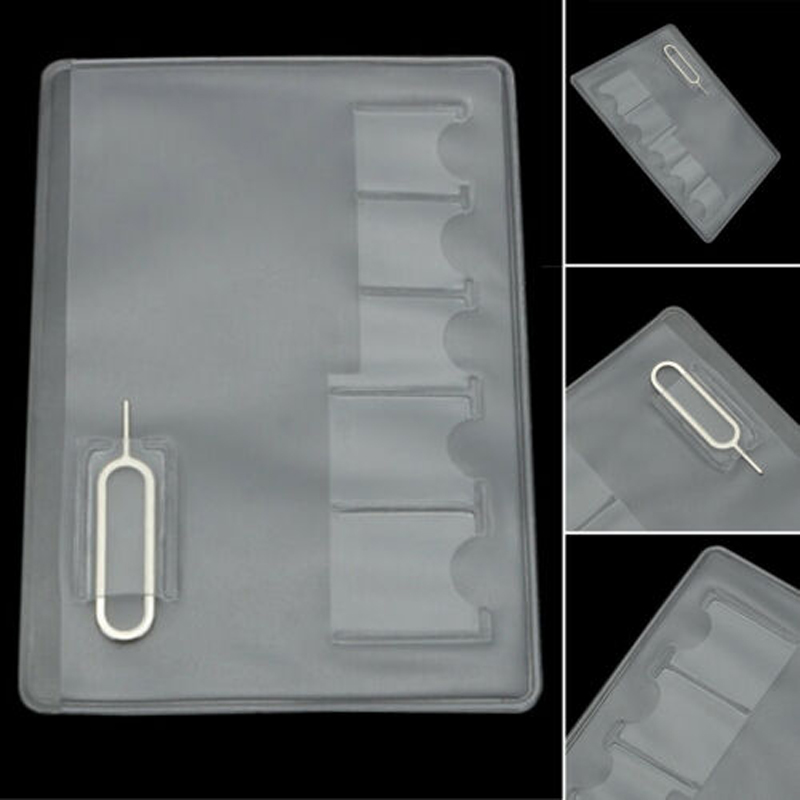SIM Card Transparent Storage Bag Box Bank Cards Transportation Card Phone Card Needle Tool Collection Multi-Purpose Card-Holder