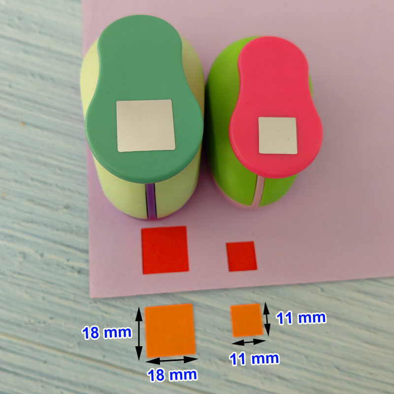 11mm 18mm Square shape EVA foam punches paper punch for greeting card handmade DIY scrapbooking craft punch machine: 11mm18mm
