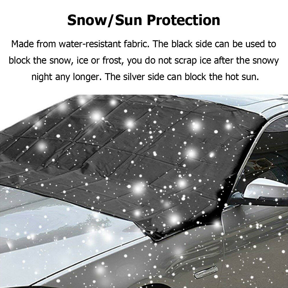 1 stk presenning isskraber froststøvfjernelse lastbil van suv vandtæt bil forrude sne solafskærmning bil frontrudebetræk