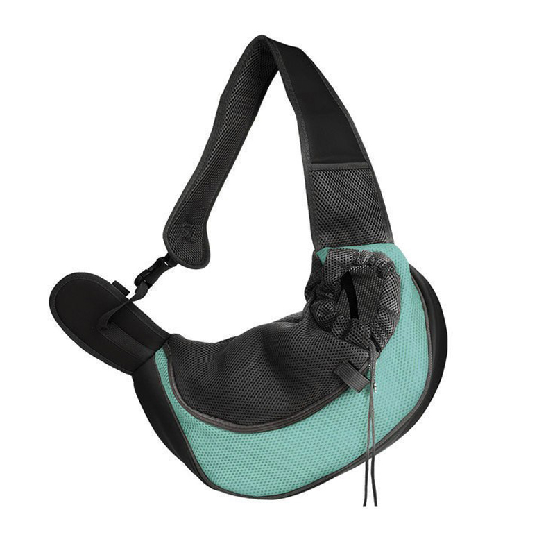 Reflektierende, atmungsaktive Netz-Haustiertasche, tragbare Umhängetasche für Katzen und Welpen, für Reisen, sicher und bequem für ausgehende Haustiere: XS / Gold