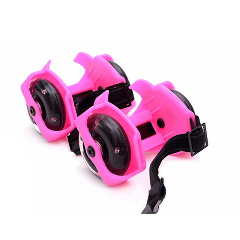 1 Pair Flashing Roller Skating Shoes Whirlwind Pulley Flash Wheel Heel Roller Adjustable Simply Roller Skating Shoes for kids: pink 50KG