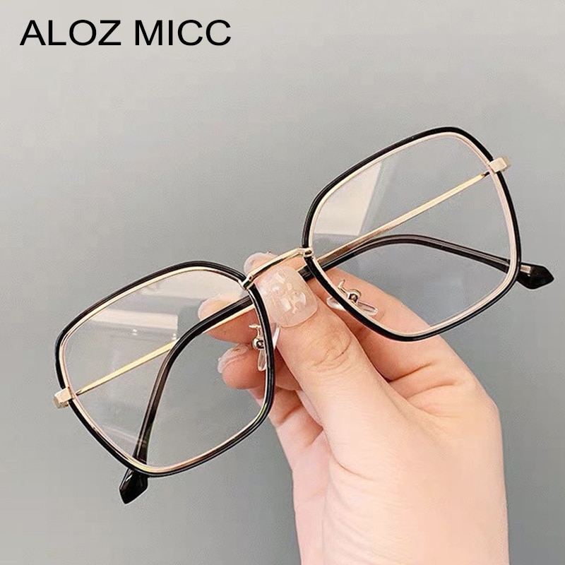 ALOZ MICC-gafas transparentes para mujer, lentes con montura de Metal, óptica, cuadrada, Q755