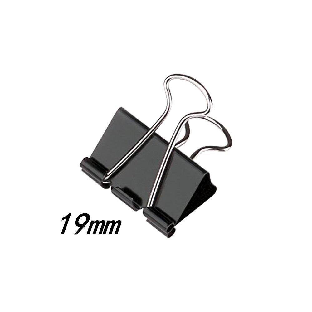 12pcs Metal Binder Clips 19/25/32/41mm Tickets Photos Paper Holder Office Document File Paper Clamp School Binding Supplies: 19mm