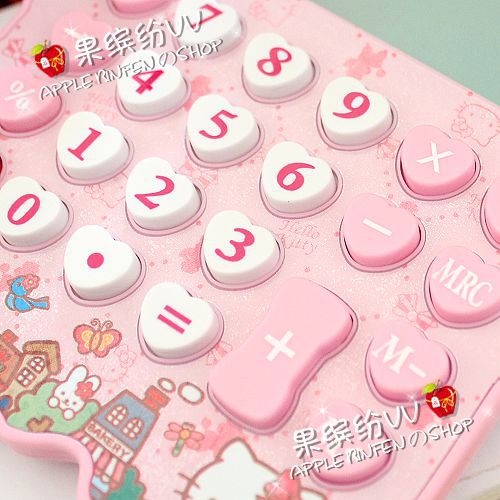 12 Digits Solar Cute Kitty Calculator Solar Clear Calculator With Pen And Notebook Calculated Calculadoras Learn Blessings
