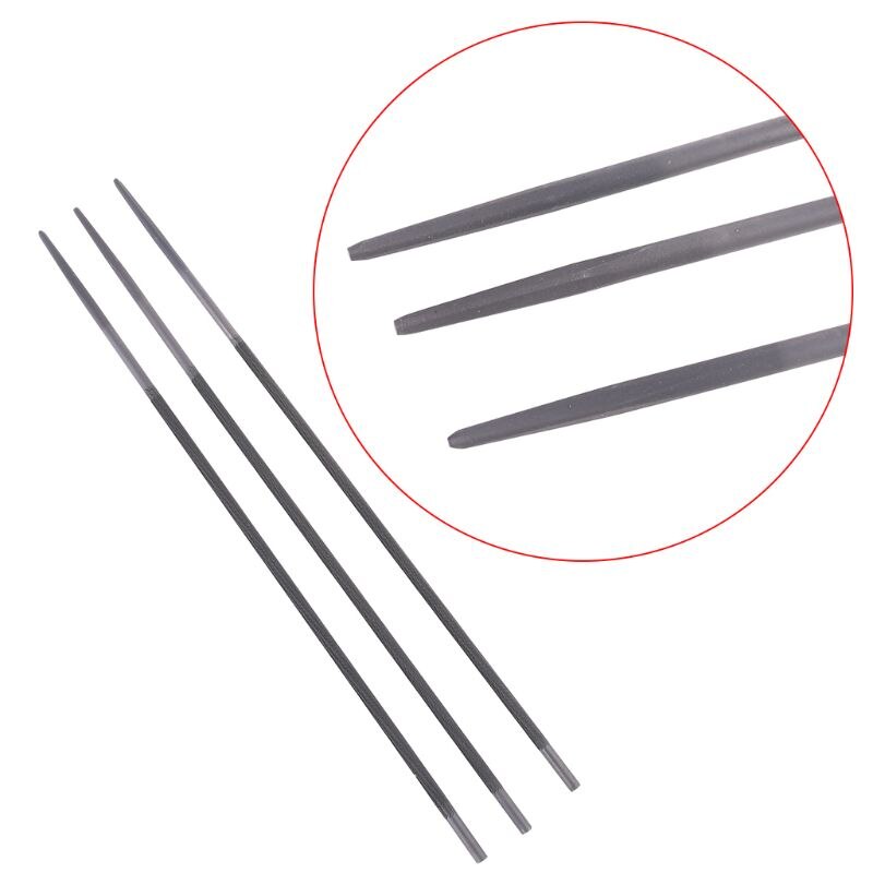 3x Pro 4mm Round Chainsaw Saw Chain Files Filing Sharpener For Woodwork Hand Tool High Carbon Steel Round Chain Saw File
