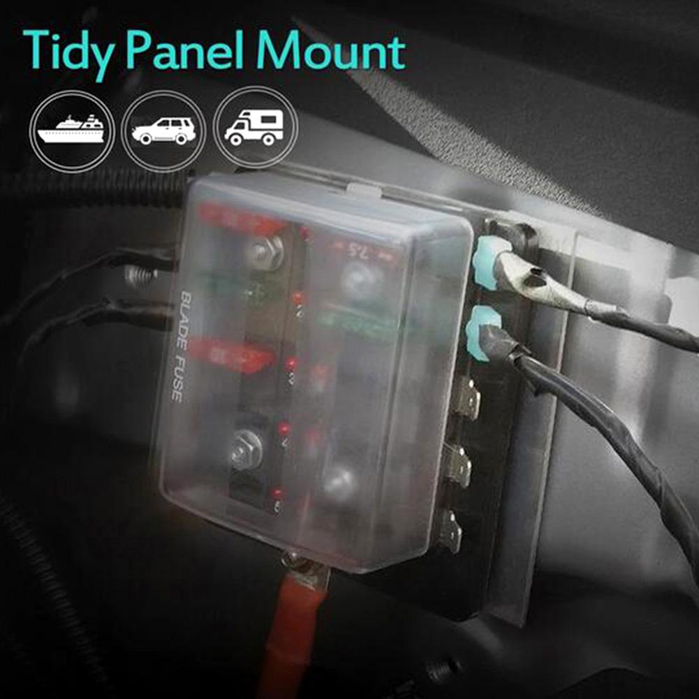 Met Led Fuse 4/6/10 Circuit Blade Fuse Box Holder Met Led Waars... – Vicedeal