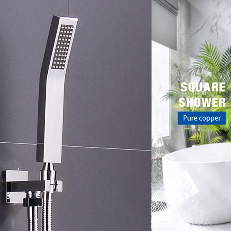 Brass Hand Shower Set Wall Mounted Handheld Brass Shower Water Sprayer