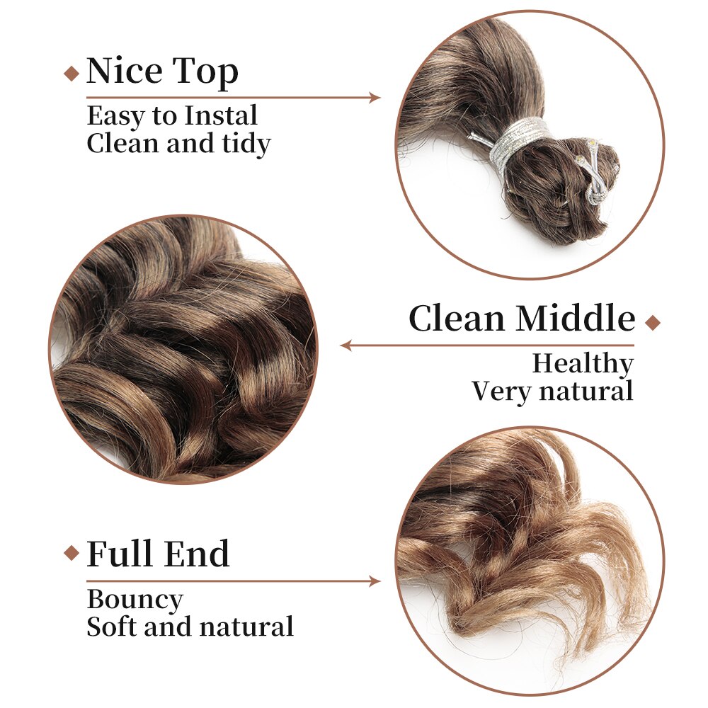 Synthetische Häkeln Haar 9 Zoll Freetress Ozean Welle Häkeln Zöpfe Haar Für Flechten Haar afro Locken Für Frauen