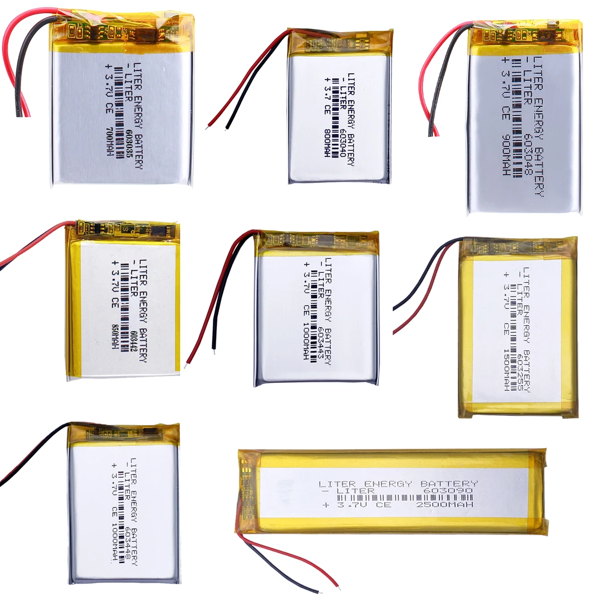 3.7V Li-Polymer Rechargeable Battery 603040 for MP3, Tablets, DVD, E-books, Bluetooth Headsets, Cameras