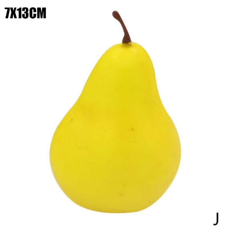 Plastic Simulation Artificial Fruits Watermelon Apple Banana Pear Decoration Peach Orange Lemon Mango Accessories Home Grap S6R7: Pear