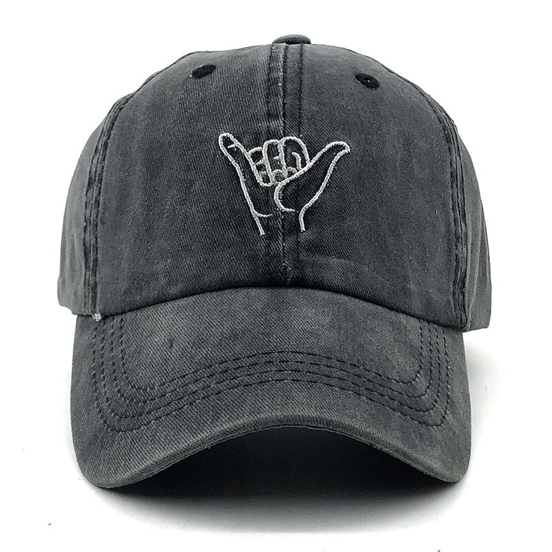 Vinger Borduurwerk Cap Outdoor Leisure Gewassen Baseball Caps Verstelbare Hip Hop Hoed 100% Katoen Vrouwen Man Vissen Hoeden: 01