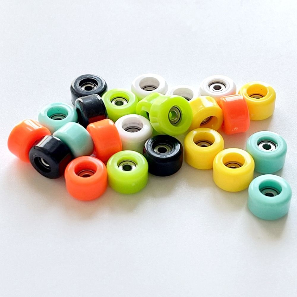 4Pcs Bearing Wheel PU Metal Urethane Fingerboard Wheels CNC Mini Finger Skate Board Accessory