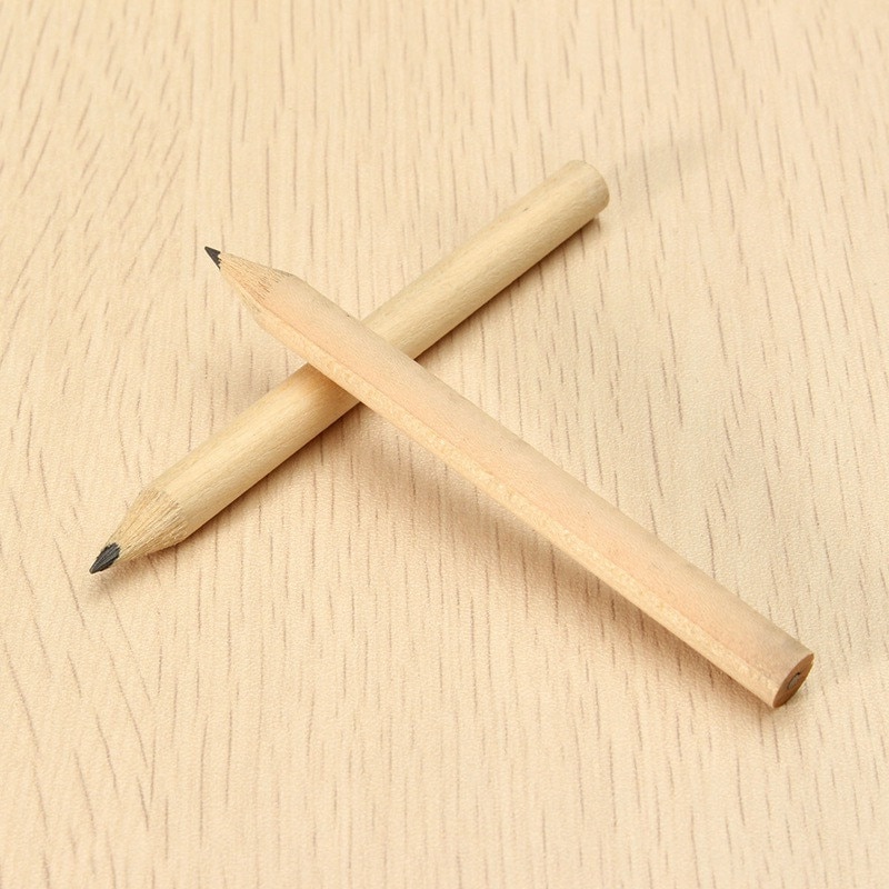 100Pcs/lot Wood HB Short Pencil 8.6cm Eco-friendly Mechanical Graphite Mini Pencil for Kids Office School Stationery Supplies