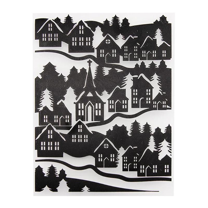 Christmas 1PCS Plastic Template Embossing Folder For Scrapbooking Photo Album Paper Card Craft Card Making Wedding Decoration: A
