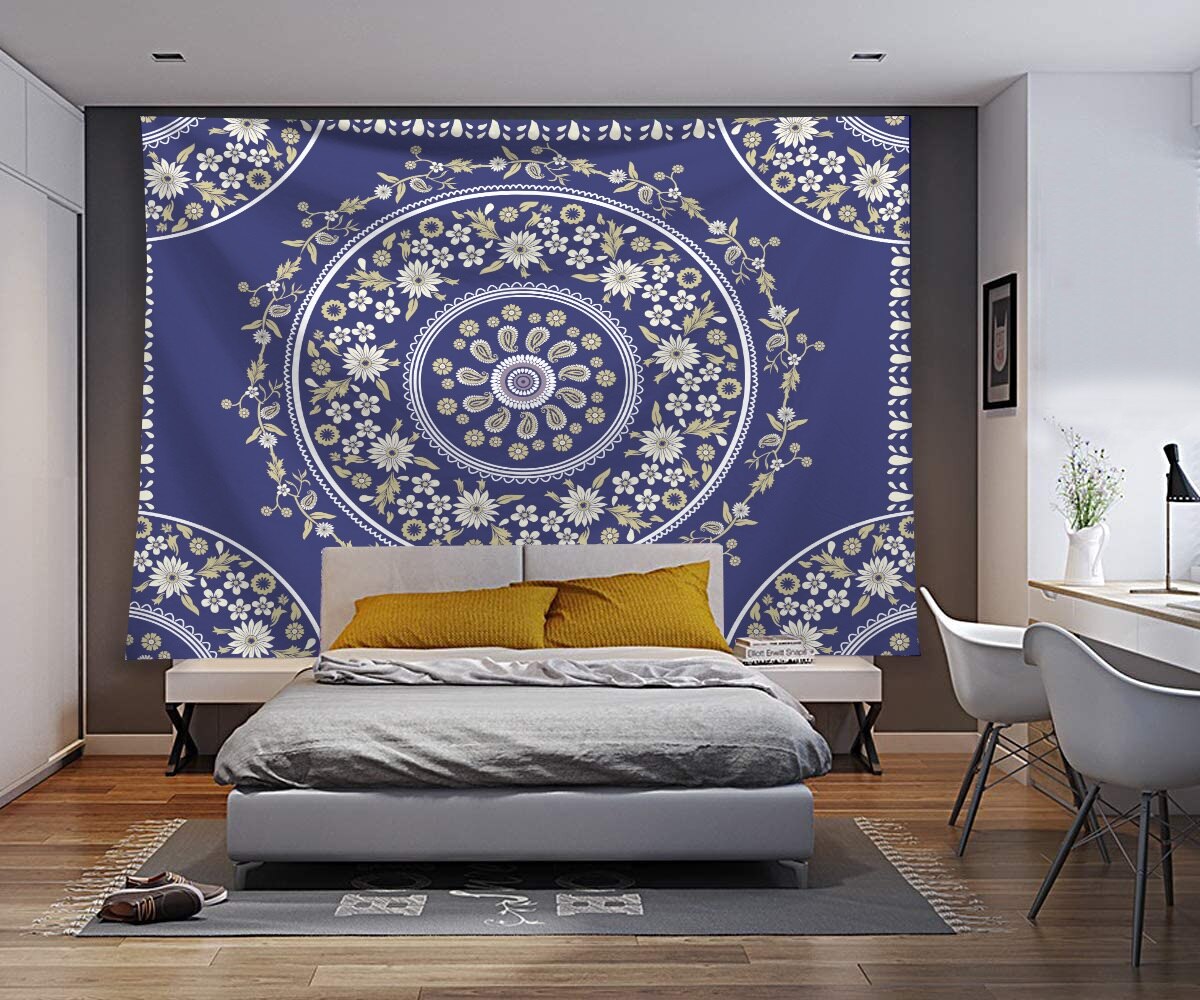 95 cm * 73 cm Tapestry Bohemian Wall Hanging Throw Rug Blanket Camping Tent Travel MattressTapestries Chic Home Decoration