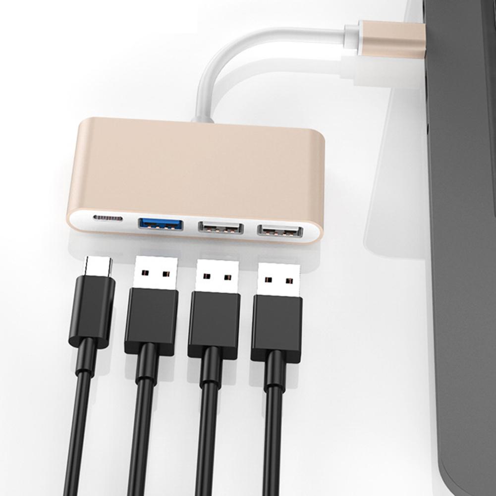 USB C HUB 4 in 1 Type-C om USB 2.0 3.0 Converter Adapter Hub Usb-kabel voor MacBookpro splitter 3 Port HUB