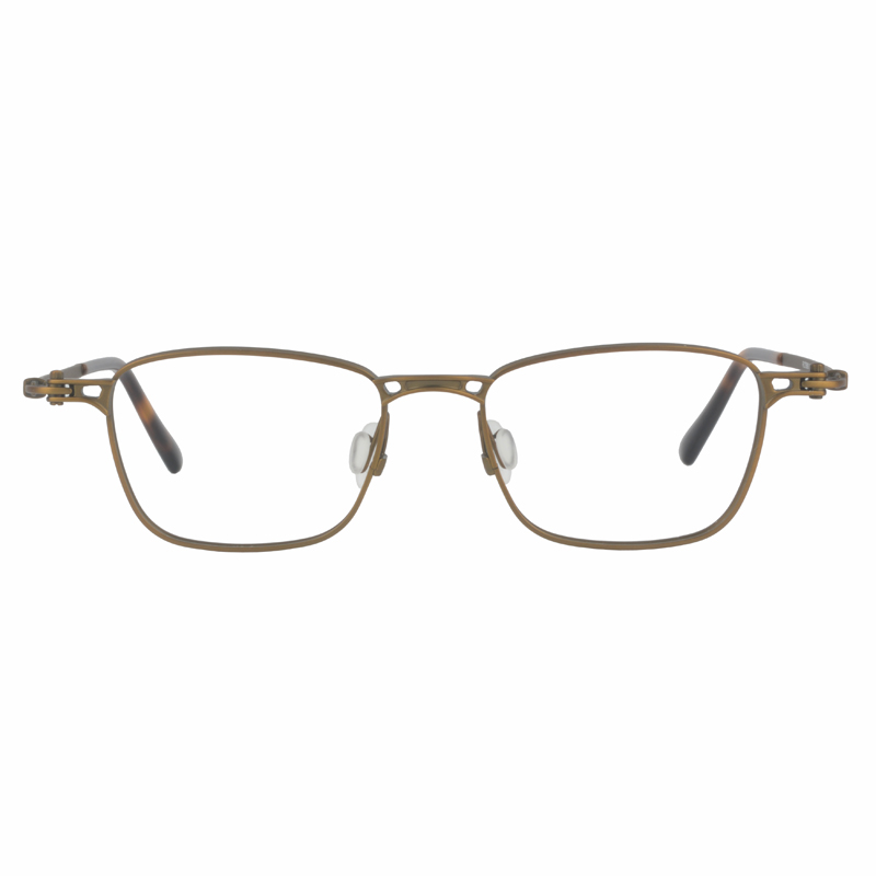 Gafas de titanio puro ultraligeras para hombre y mujer, lentes Retro para miopía, cara grande, cuadradas, antirradiación, decoloración, montura: Bronze
