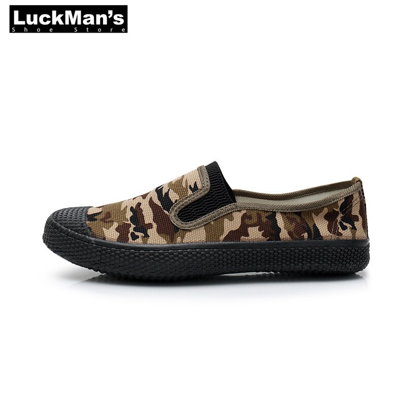 Klassiske camouflage arbejde fritidssko mænd slip-on skridsikre mænd sko behagelige lette arbejdssko til mænd