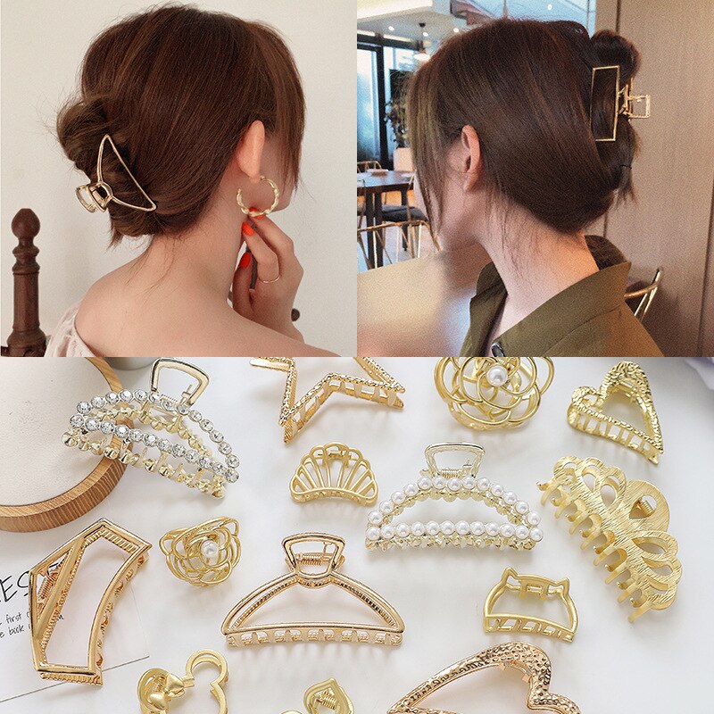 2021 mulheres meninas coreano estilo mental garras de cabelo moda geométrica acessórios para o cabelo tamanho grande simpe grampos de cabelo headwear para as mulheres