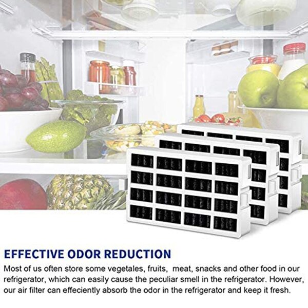 5 pacote frigorífico filtro de ar para whirlpool w10311524 air1, 2319308, w10335147, w10315189 substituição de fluxo fresco
